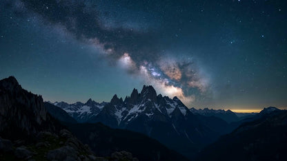 "Night Sky Mountain View" - Static Preview
