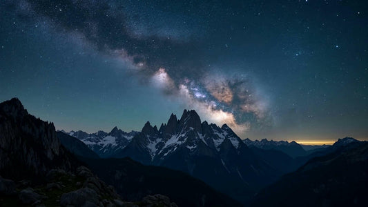 "Night Sky Mountain View" - Static Preview