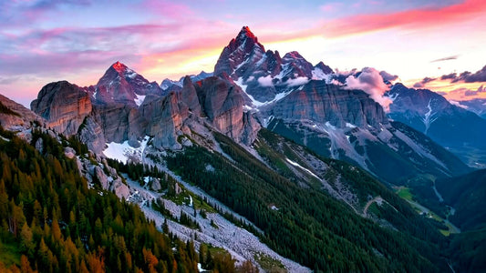 "Mountain Peaks Sunrise" - Static Preview