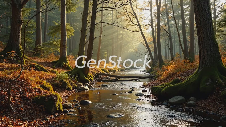 "Golden Forest River" - Moving Preview