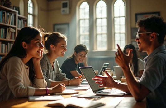 Students Studying in Library